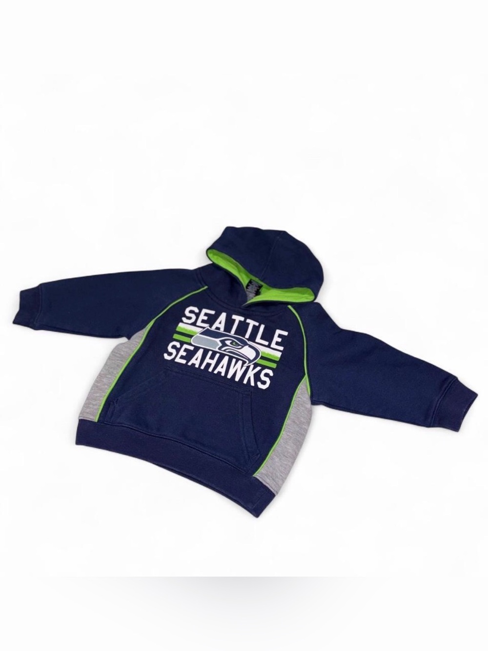 NFL Seattle Seahawks Navy, Gray & Green Kids Hoodie size 2T